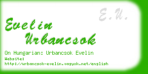 evelin urbancsok business card